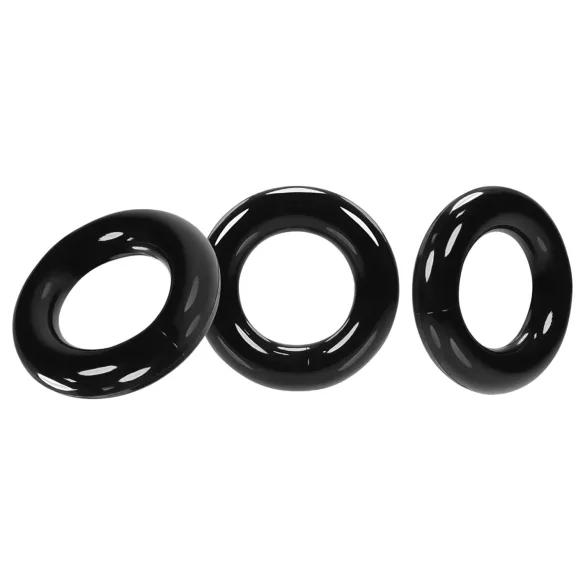 OXBALLS - anillo para pene triple - silicona negra