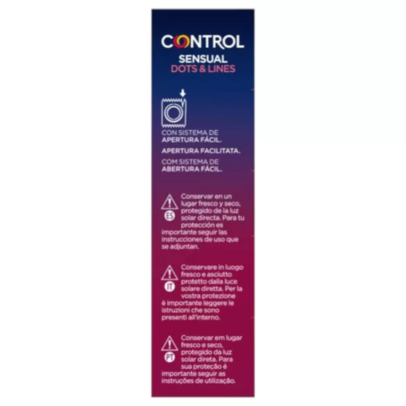 Control - preservativo texturizado - estrías y puntos - 12 unidades