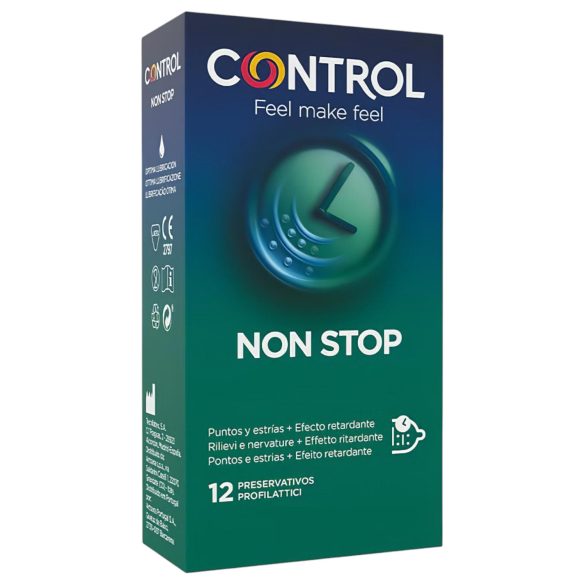 Control - Preservativo retardante con textura estriada (12 uds)