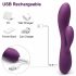 Vibrador G-punto con estimulador lila Engily Ross Bacall 2.0