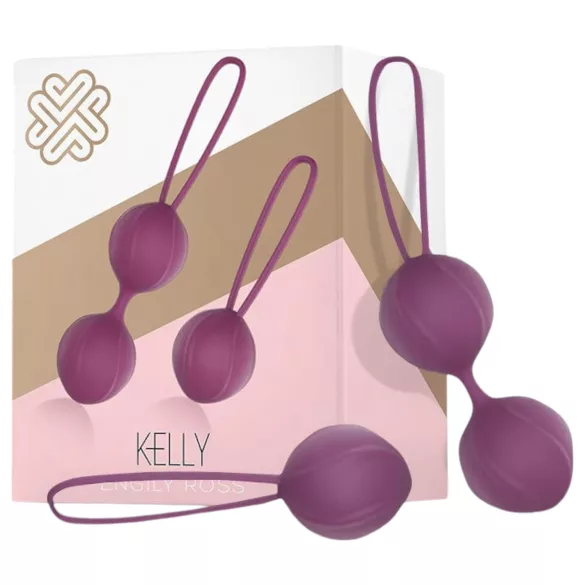 Engily Ross Kelly - bolas chinas dobles - silicona lila - set de 2 piezas