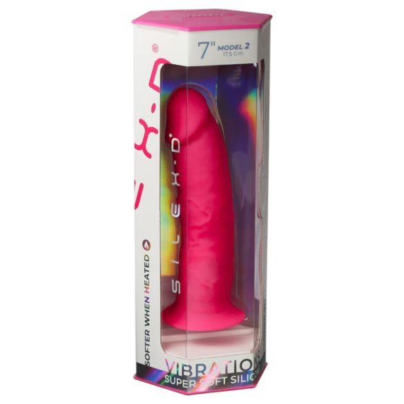 Silexd - consolador vibrador con ventosa y mando a distancia - silicona rosa