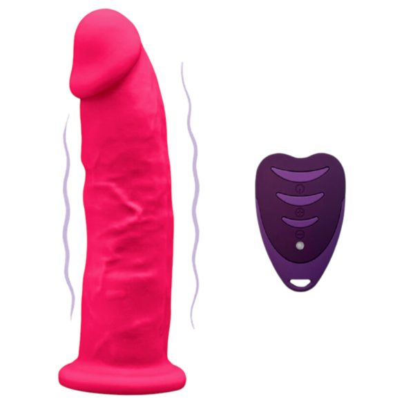 Silexd - consolador vibrador con ventosa y mando a distancia - silicona rosa