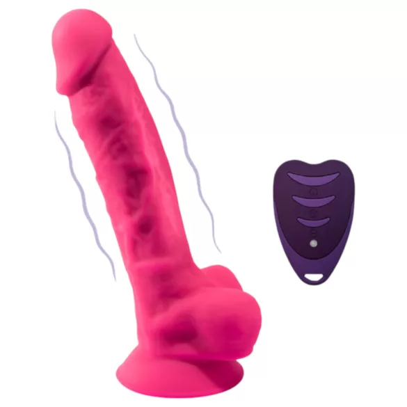 Silexd - vibrador con ventosa y huevos - control remoto - silicona rosa