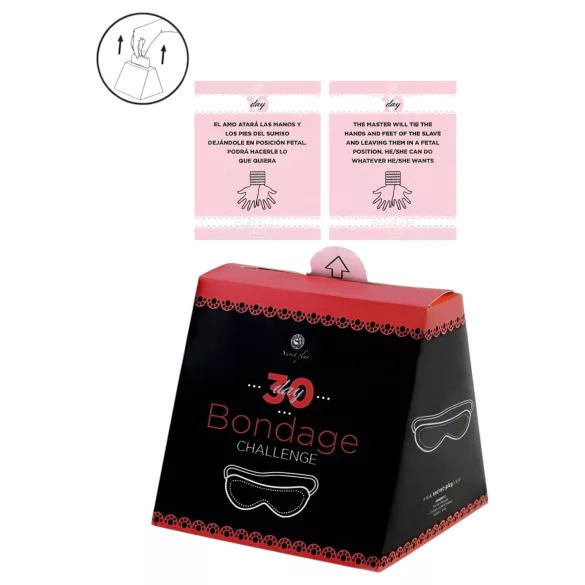 Secret Play Desafío de Bondage de 30 Días - juego de cartas de desafío de bondage (inglés, español)