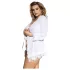Subblime Queen Plus - conjunto de bata de encaje - blanco (XL-2XL)