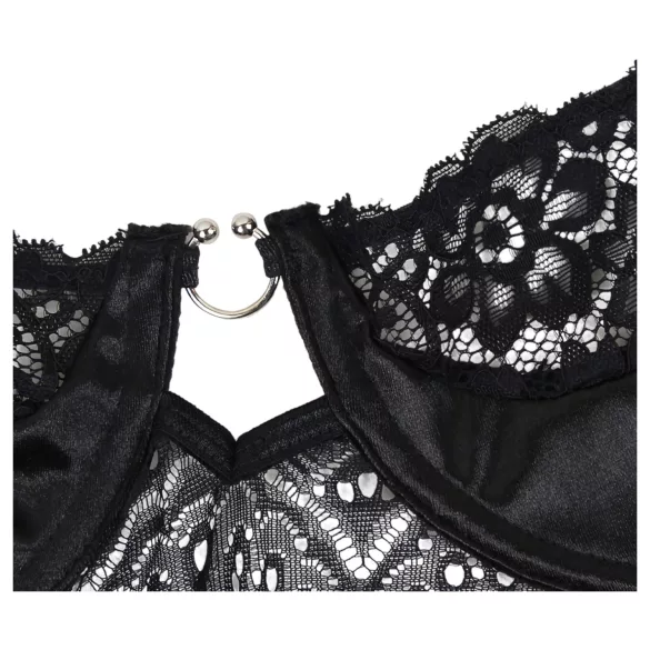 Subblime - body estampado con cinturón de satén (negro)