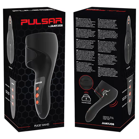 JamyJob - masturbador masculino pulsante - silicona negra