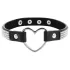 Coquette - gargantilla con strass - colgante corazón - negro