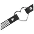 Coquette - gargantilla con strass - colgante corazón - negro