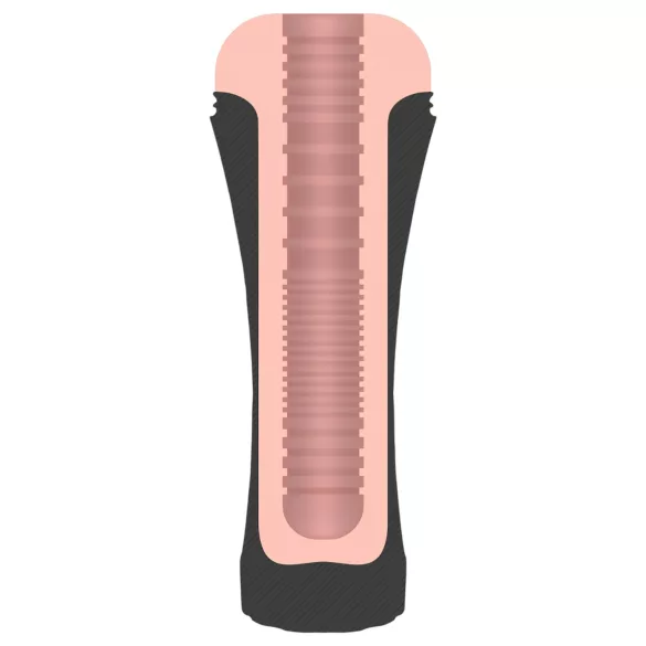 JamyJob - masturbador realista vaginal - funda negra interior natural