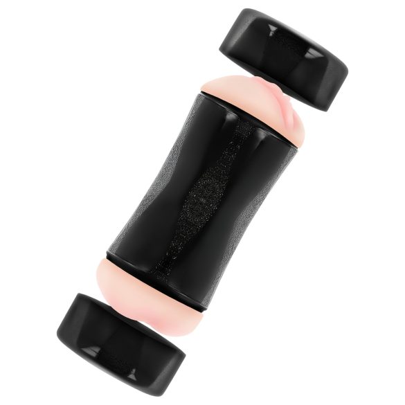 JamyJob - masturbador doble orificio - vagina y ano - color natural