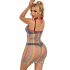 Subblime 952341 - Vestido de red arcoíris con cuello halter - Tallas S-L