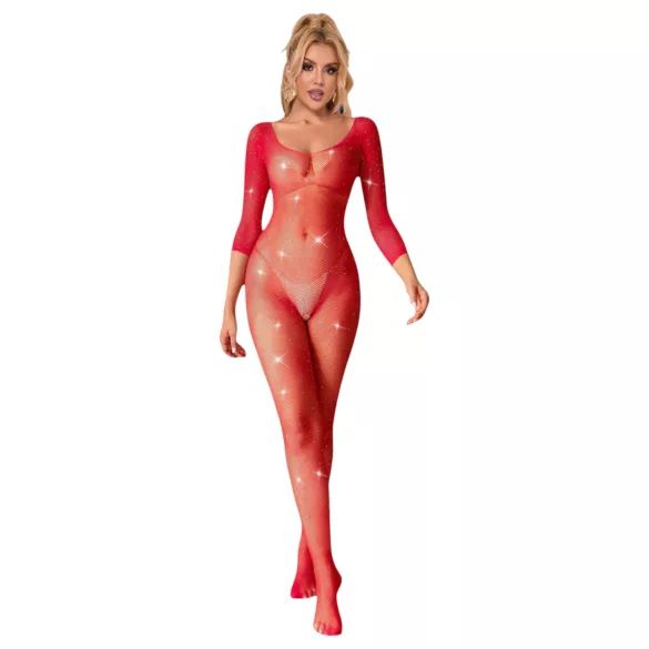 Subblime 952419 - body de red con strass brillante - rojo - XS-M
