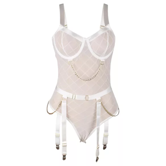Subblime 954291 - body transparente con cadenas - blanco - talla L-XL