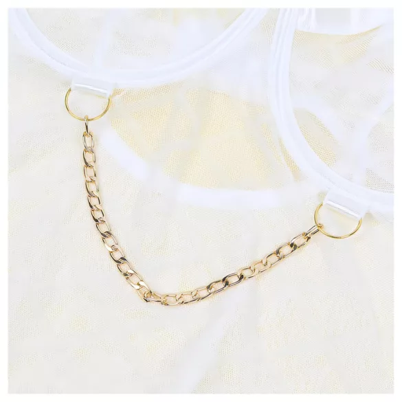 Subblime 954291 - body transparente con cadenas - blanco - talla L-XL