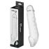 Addicted Toys - funda pene con anillo testicular - 23cm - transparente