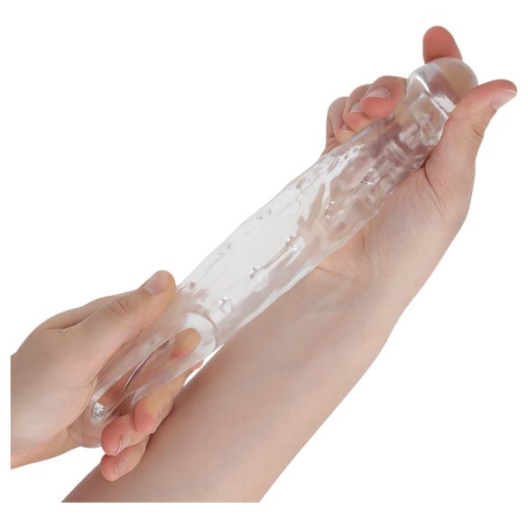 Addicted Toys - funda pene con anillo testicular - 23cm - transparente