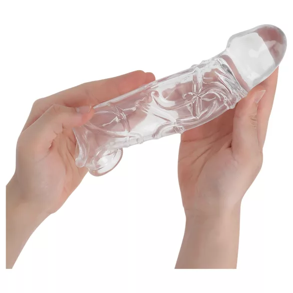 Addicted Toys - funda para pene con anillo para testículos - 22 cm (transparente)