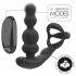Addicted Toys - vibrador anal rotatorio con anillo para pene - silicona negra