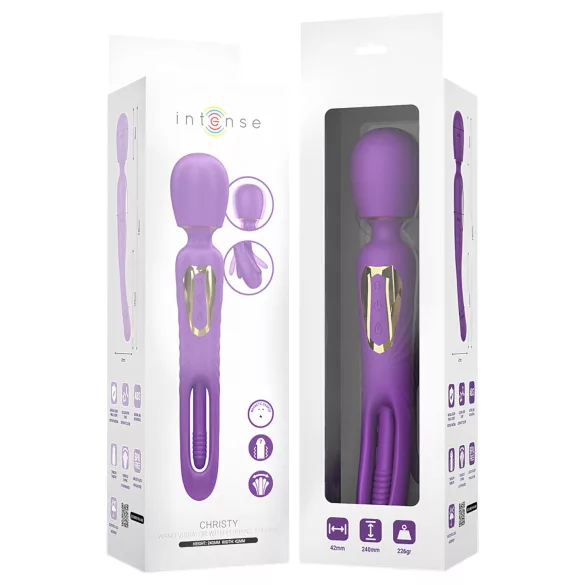 Intense Christy - vibrador masajeador con lengua móvil - silicona lila