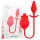 Intense Melanie - estimulador de clítoris con lengua y vibrador 2 en 1 - rojo
