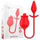 Intense Melanie - estimulador de clítoris con lengua y vibrador 2 en 1 - rojo