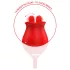 Intense Melanie - estimulador de clítoris con lengua y vibrador 2 en 1 - rojo