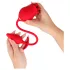 Intense Melanie - estimulador de clítoris con lengua y vibrador 2 en 1 - rojo
