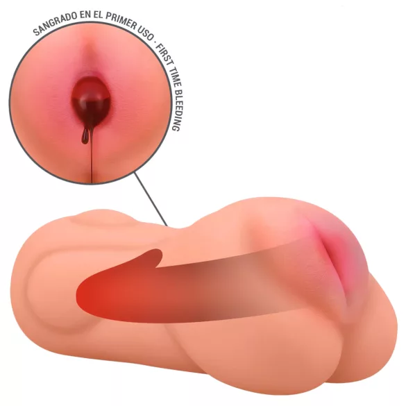 Intense First Time Sophie - vagina masturbador virgen realista (color natural)
