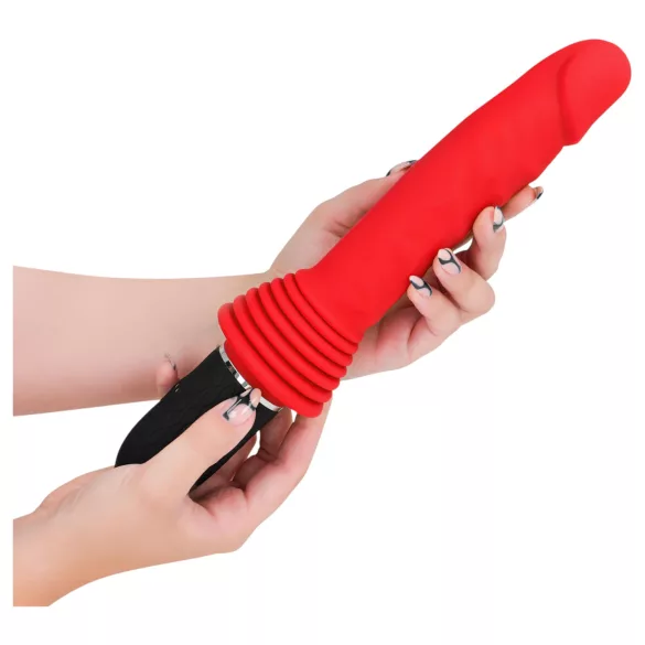Intense Cynthia - vibrador con base de succión (rojo)