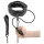 Fetish - collar inflable con correa (negro)