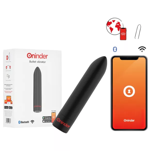 Oninder - Vibrador controlado por app (negro)