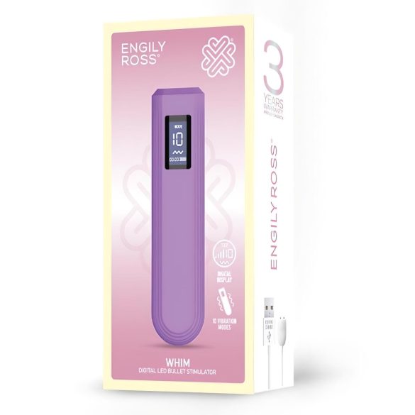 Engily Ross Whim - vibrador recargable digital (lila)