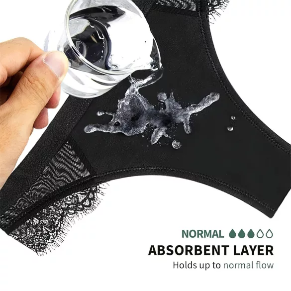 Adalet Flora Normal - braga menstrual - absorción normal - negro - M