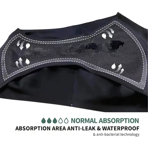 Adalet Ocean Normal - braguita menstrual absorbente - algodón negro