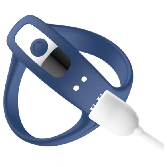 INTOYOU - Anillo vibrador para pene y testículos controlado por app, para hombres (azul)