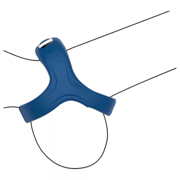 INTOYOU - Anillo vibrador para pene y testículos controlado por app, para hombres (azul)