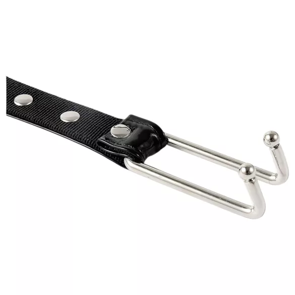 Latetobed - collar con gancho nasal - cuero negro