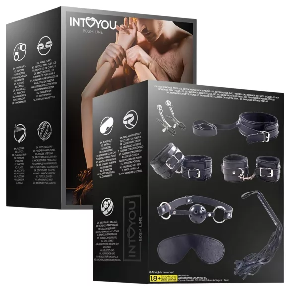 INTOYOU - kit BDSM para principiantes - 7 piezas - negro