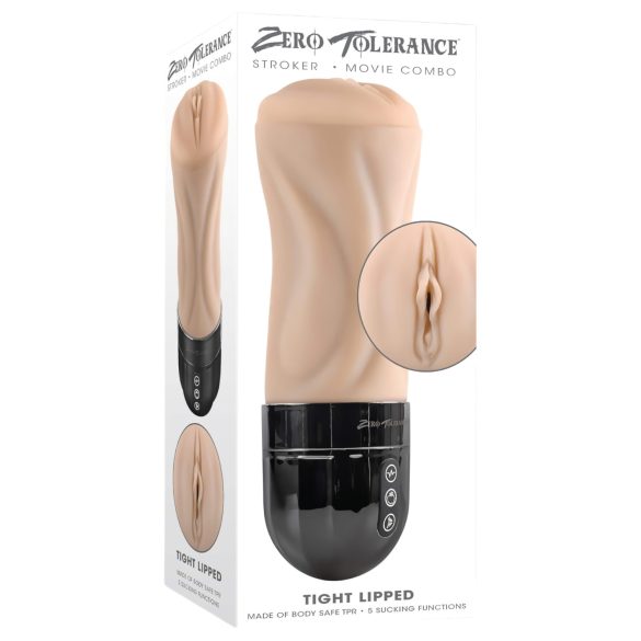 Zero Tolerance - masturbador masculino succionador vibrador - color natural
