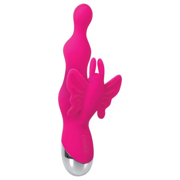Evolved - Vibrador con perlas y estimulador de clítoris (rosa)