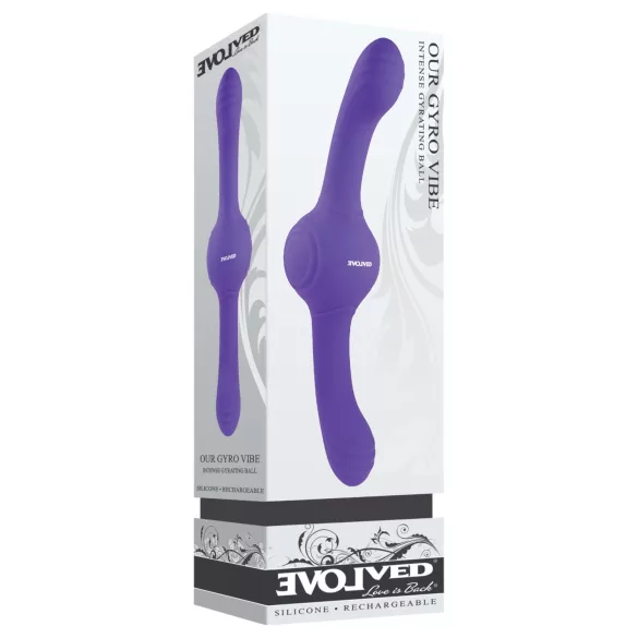 Evolved - vibrador doble recargable con función oscilante - silicona lila