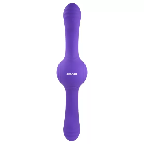 Evolved - vibrador doble recargable con función oscilante - silicona lila