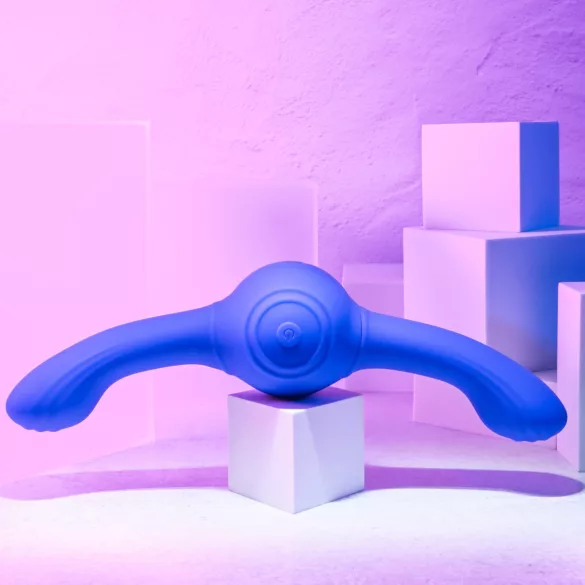 Evolved - vibrador doble recargable con función oscilante - silicona lila