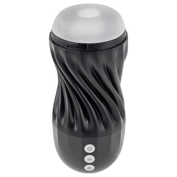 Playboy Solo Stroker - masturbador succionador recargable (negro)
