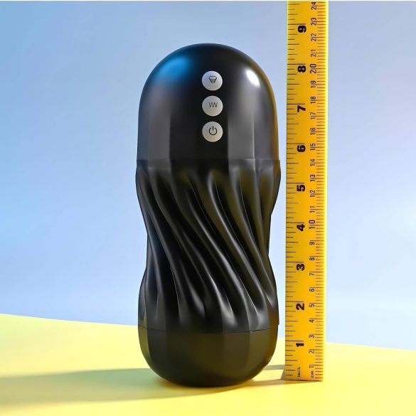 Playboy Solo Stroker - masturbador succionador recargable (negro)