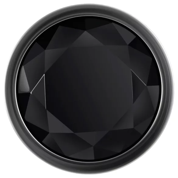 Evolved Black Gem - set de plugs anales de metal - piedra negra - color plateado