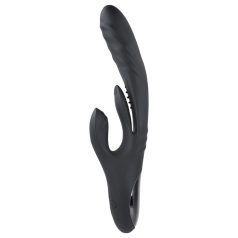   Playboy Rapid Rabbit - vibrador con estimulador de clítoris - recargable - negro