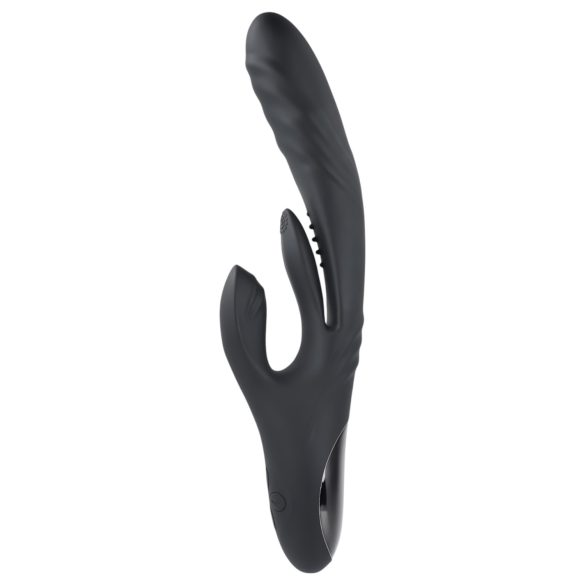 Playboy Rapid Rabbit - vibrador con estimulador de clítoris - recargable - negro